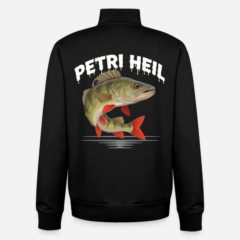Petri Heil – Barsch Power - Unisex Organic Zip Sweatshirt von Stanley/Stella - Schwarz