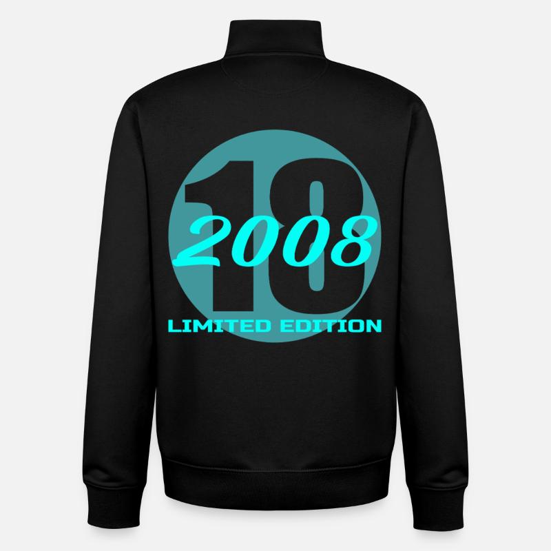18 Geburtstag 2008 Limited Edition - Unisex Organic Zip Sweatshirt von Stanley/Stella - Schwarz