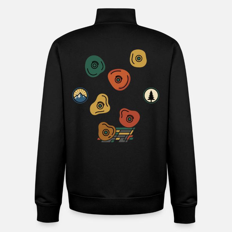 Kletterabenteuer Bouldering-Gym Wandspaß - Unisex Organic Zip Sweatshirt von Stanley/Stella - Schwarz