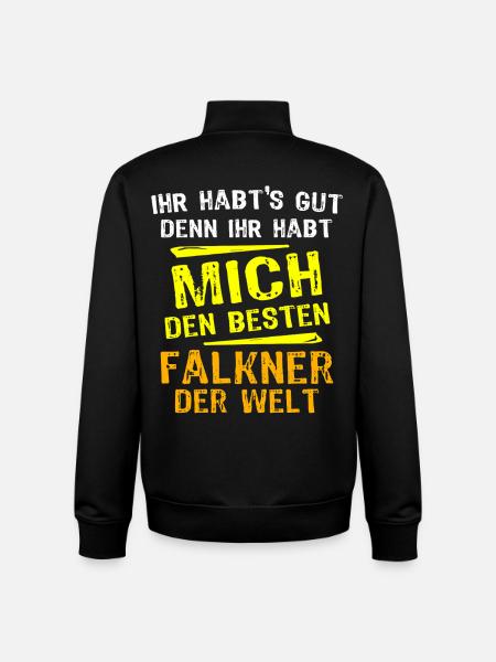 Falkner Geschenk - Unisex Organic Zip Sweatshirt von Stanley/Stella - Schwarz