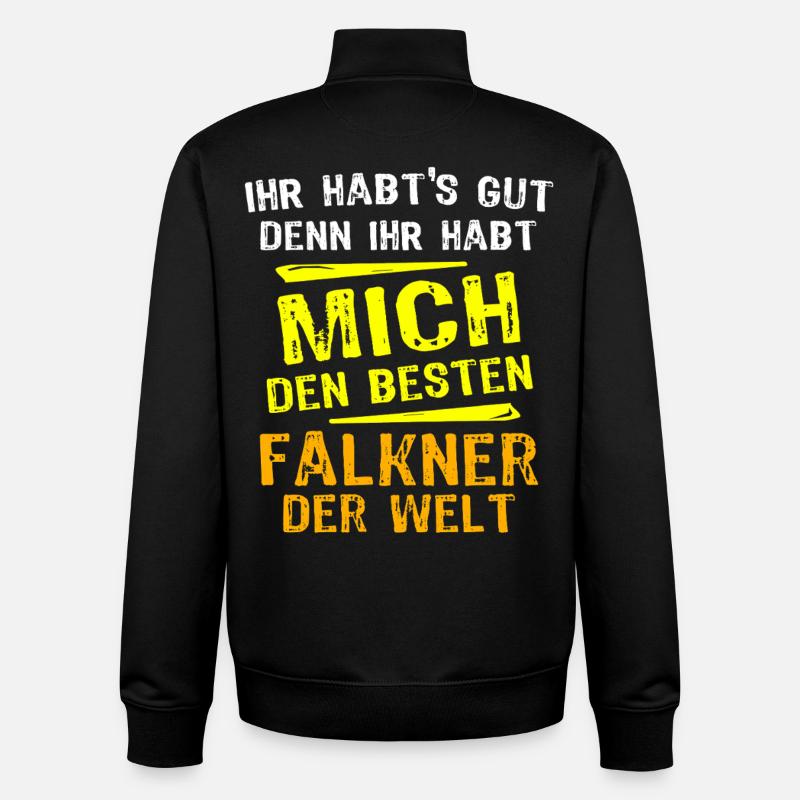 Falkner Geschenk - Unisex Organic Zip Sweatshirt von Stanley/Stella - Schwarz