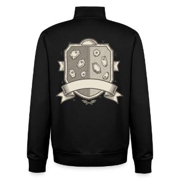 Felskletter-Wappen-Abzeichen-Design-Schild - Unisex Organic Zip Sweatshirt von Stanley/Stella - Schwarz - Hinten - AI Model Male 185 light (185cm)