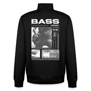 Bassiste amateur de basse Streetwear - Sweat zippé unisexe en coton bio Stanley/Stella - noir - Dos - AI Model Male 185 light (185cm)