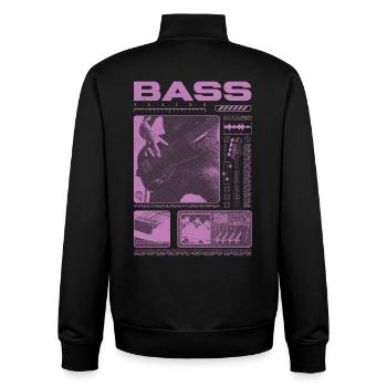 Bassiste amateur de basse Streetwear - Sweat zippé unisexe en coton bio Stanley/Stella - noir - Dos - AI Model Male 185 light (185cm)