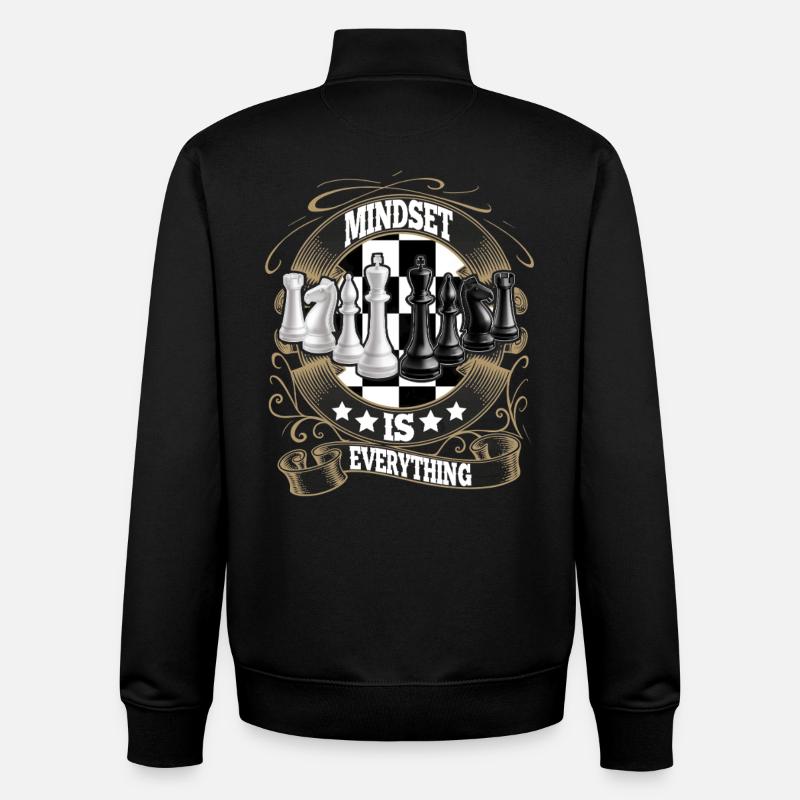 Schach - Unisex Organic Zip Sweatshirt von Stanley/Stella - Schwarz