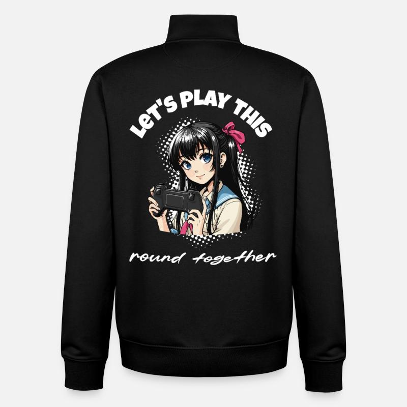 Lets Play Together - Gaming Design - Unisex Organic Zip Sweatshirt von Stanley/Stella - Schwarz