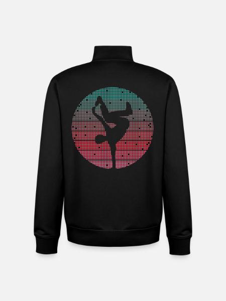 Breakdance Dance Breakdancer Retro Breakdancer - Unisex Organic Zip Sweatshirt by Stanley/Stella - black