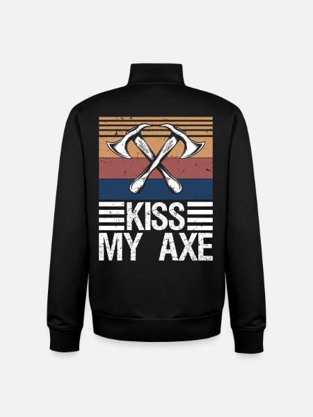 Lumberjack Axe Chop Wood Gift - Unisex Organic Zip Sweatshirt von Stanley/Stella - Schwarz