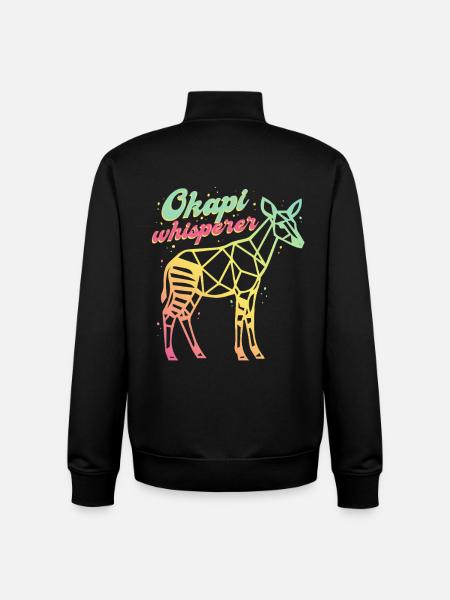 Le Murmureur d’Okapi - Sweat zippé unisexe en coton bio Stanley/Stella - noir