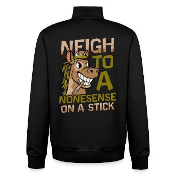 Des absurdités anti-loisirs sur un bâton - Sweat zippé unisexe en coton bio Stanley/Stella - noir - Dos - AI Model Male 185 light (185cm)