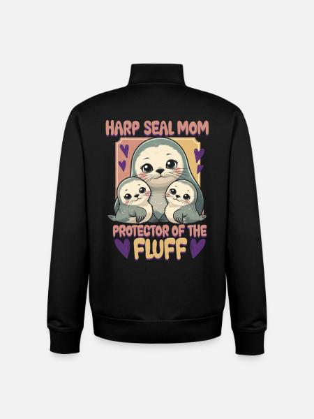 Sattelrobbe Robben - Unisex Organic Zip Sweatshirt von Stanley/Stella - Schwarz