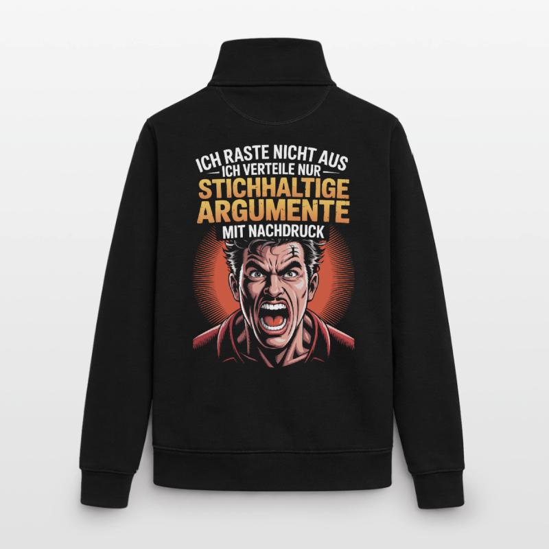 Valid arguments comic man Unisex Organic Zip Sweatshirt by Stanley/Stella