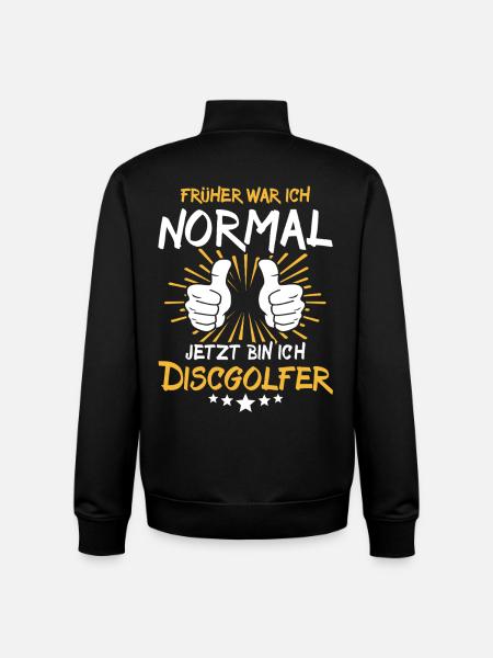 Disc golfer saying - Unisex Organic Zip Sweatshirt by Stanley/Stella - black