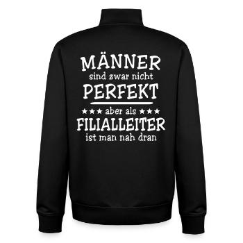 Branch Manager Men - Unisex Organic Zip Sweatshirt by Stanley/Stella - black - Back - AI Model Male 185 light (185cm)