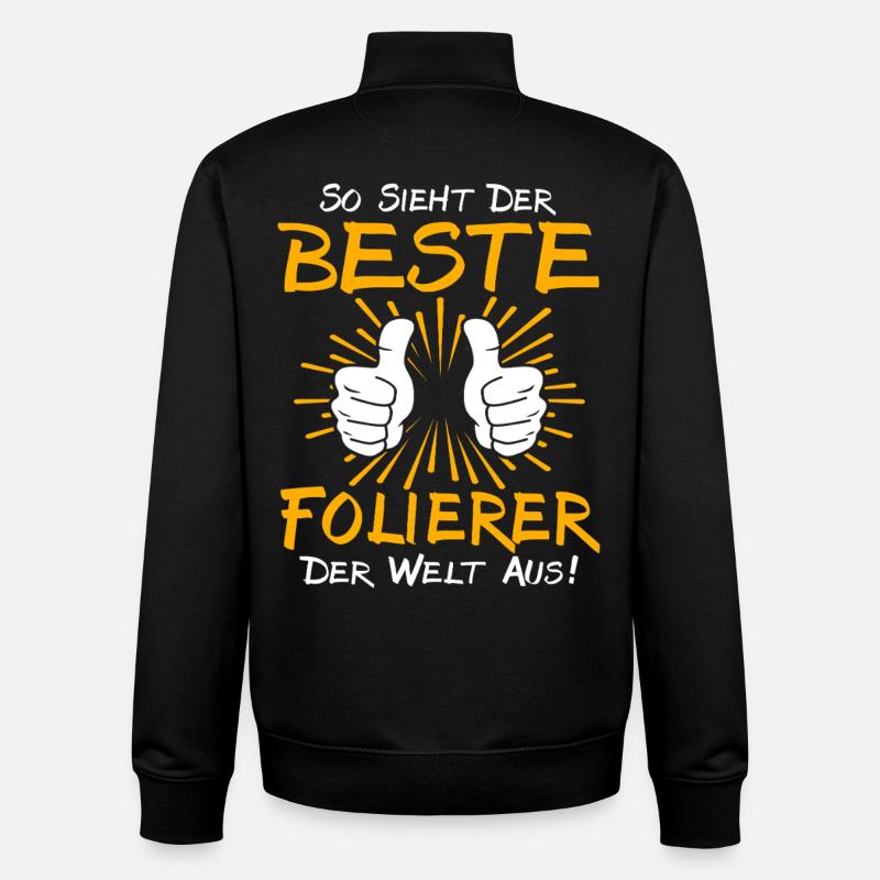 Idée de cadeau pour emballage - Sweat zippé unisexe en coton bio Stanley/Stella - noir