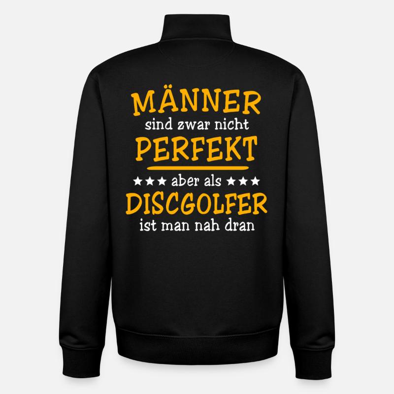 Disc Golfers Disc Golf - Unisex Organic Zip Sweatshirt by Stanley/Stella - black