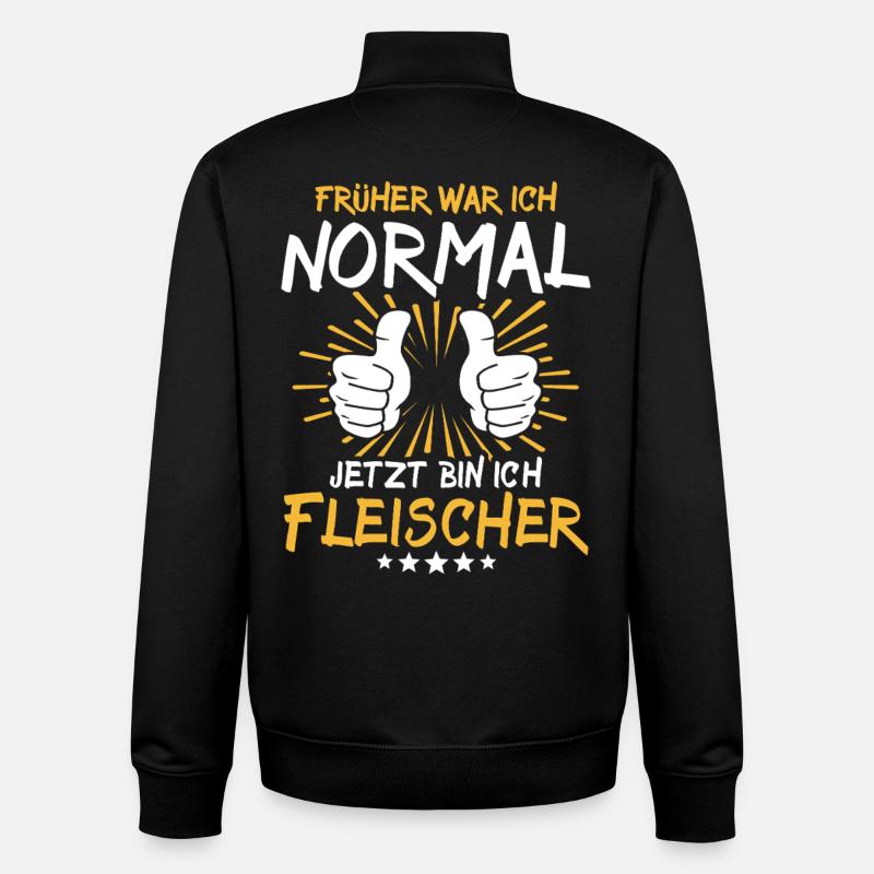 Fleischer Spruch - Unisex Organic Zip Sweatshirt by Stanley/Stella - black