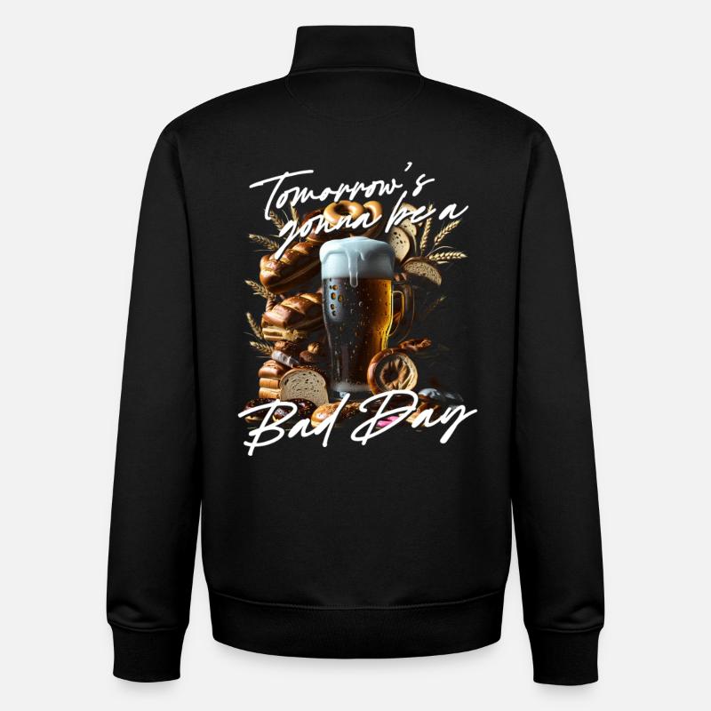 Unwearable Bootleg - Unisex Organic Zip Sweatshirt by Stanley/Stella - black
