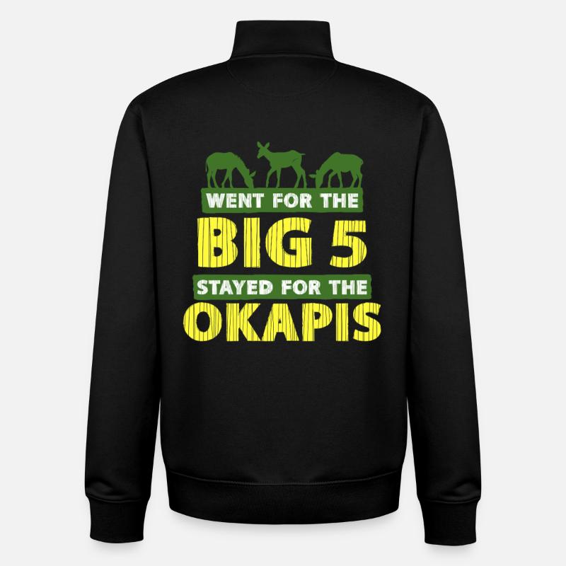 Okapi Animal - Unisex Organic Zip Sweatshirt by Stanley/Stella - black