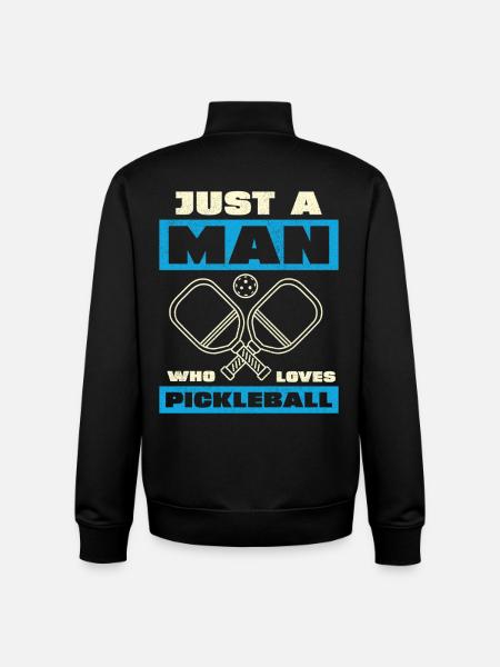 Only one man loves pickleball - Unisex Organic Zip Sweatshirt by Stanley/Stella - black