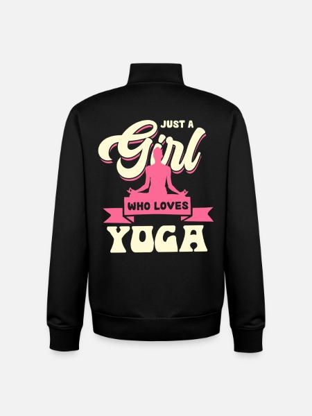 Mädchen mit Yoga-Leidenschaft - Unisex Organic Zip Sweatshirt von Stanley/Stella - Schwarz
