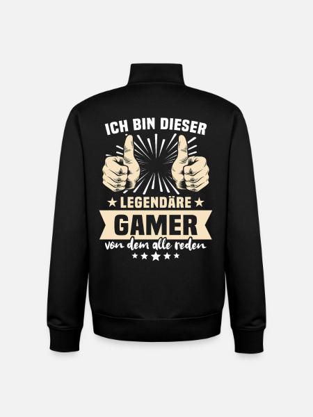 Gamer Sayings - Unisex Organic Zip Sweatshirt by Stanley/Stella - black