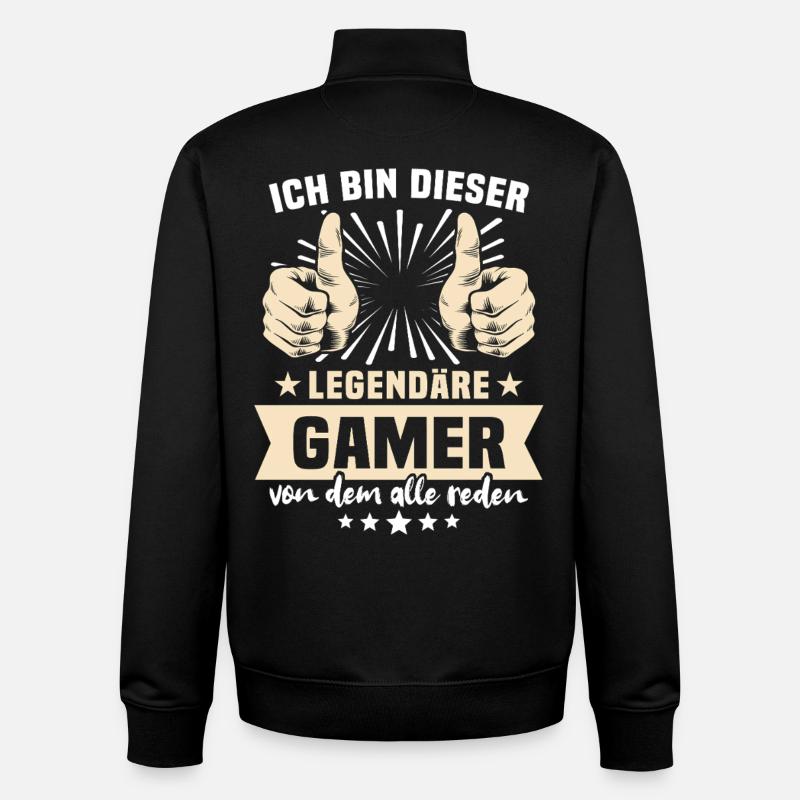 Dictons de joueurs - Sweat zippé unisexe en coton bio Stanley/Stella - noir