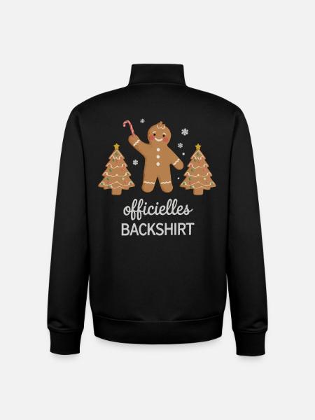Cookies Baking Christmas Time Cookies Gingerbread - Unisex Organic Zip Sweatshirt by Stanley/Stella - black