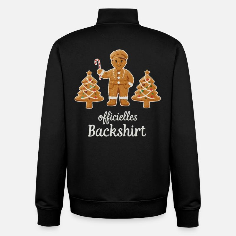 Plätzchen Backen Weihnachtszeit Kekse Lebkuchen - Unisex Organic Zip Sweatshirt von Stanley/Stella - Schwarz