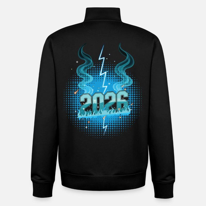 Silvester-Feuerwerksfeier 2026 - Unisex Organic Zip Sweatshirt von Stanley/Stella - Schwarz