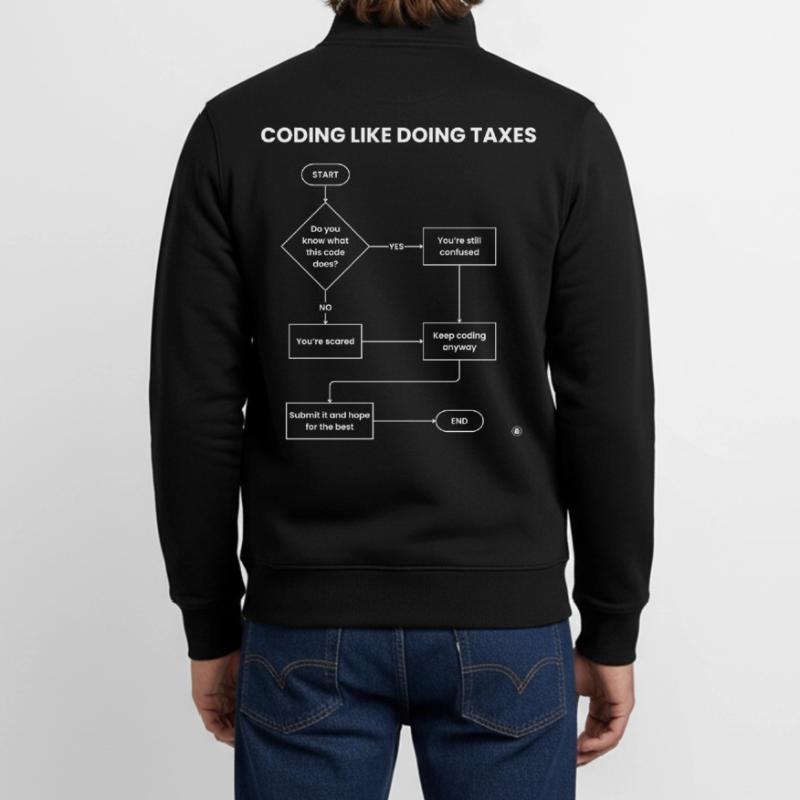 Coding Like Doing Taxes - Submit Hope Gift Unisex Organic Zip Sweatshirt by Stanley/Stella
