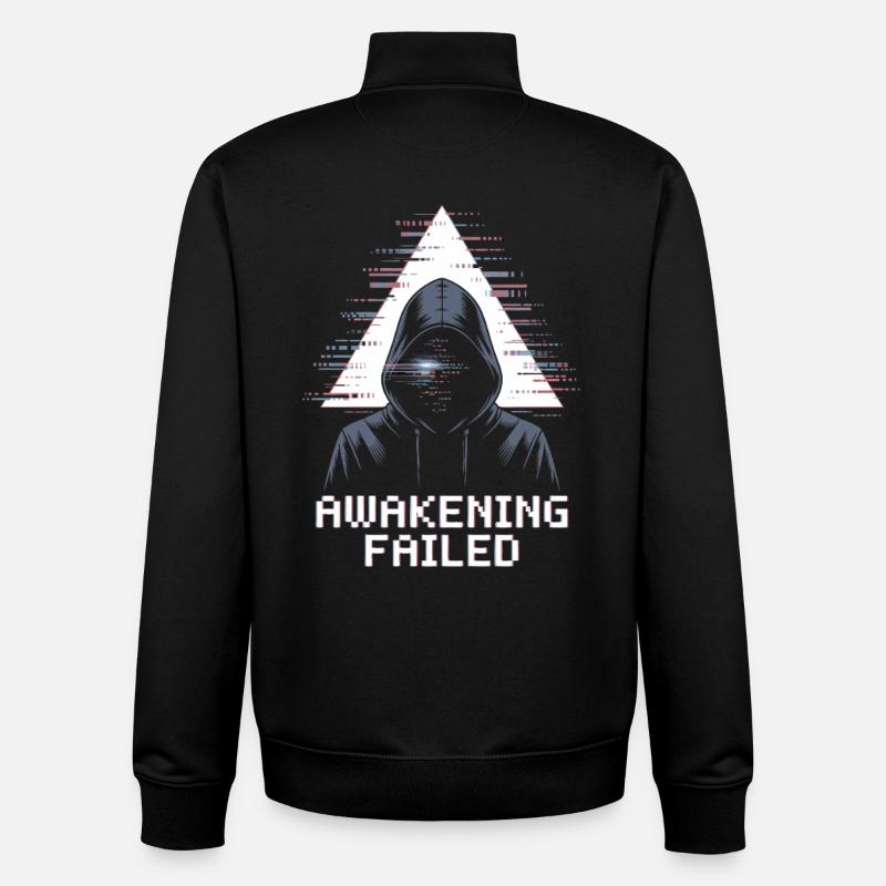 Awakening Failed Glitch im Hacker-Stil - Unisex Organic Zip Sweatshirt von Stanley/Stella - Schwarz