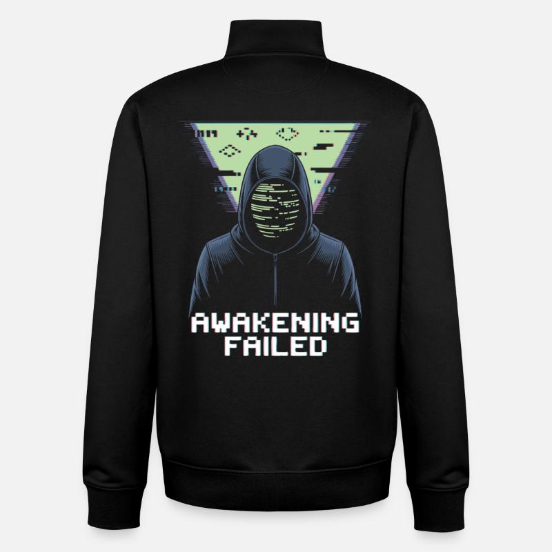 Éveil échoué – Bug cyber rétro - Sweat zippé unisexe en coton bio Stanley/Stella - noir