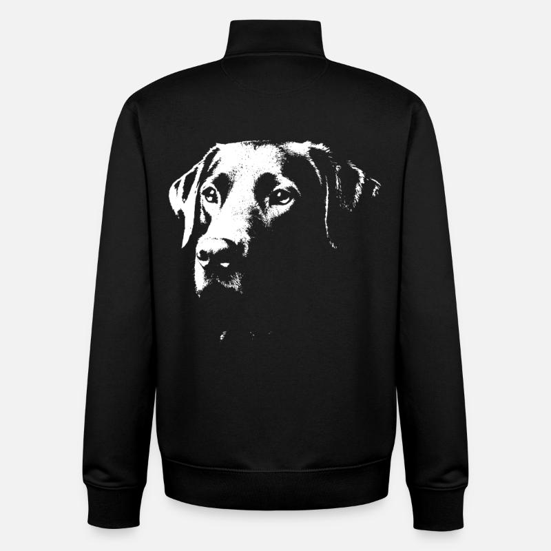 Labrador design stylé - Sweat zippé unisexe en coton bio Stanley/Stella - noir