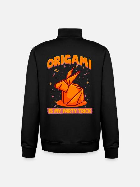 Origami Is My Party Trick - Unisex Organic Zip Sweatshirt by Stanley/Stella - black