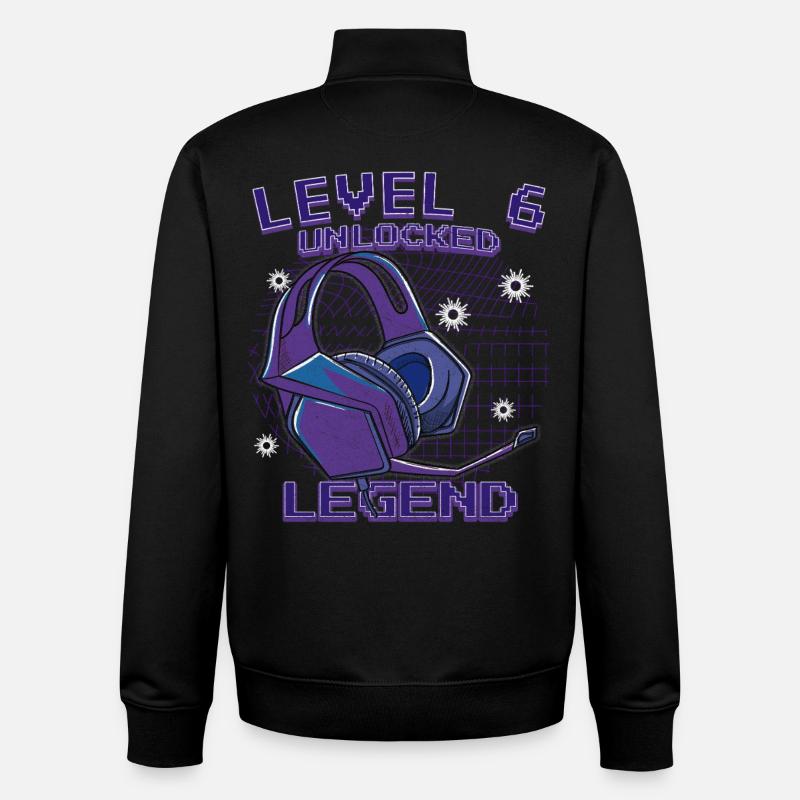 Casques Legend Level Déverrouillés - Sweat zippé unisexe en coton bio Stanley/Stella - noir