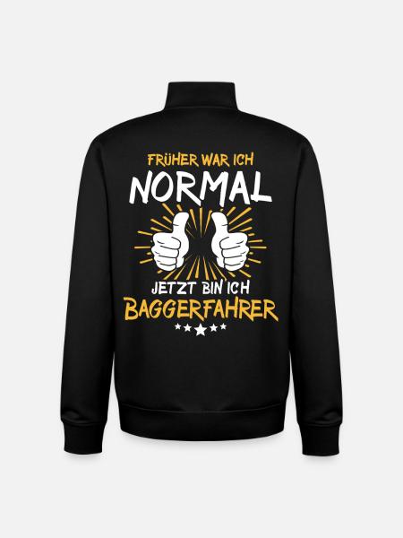 Excavator driver saying - Unisex Organic Zip Sweatshirt by Stanley/Stella - black