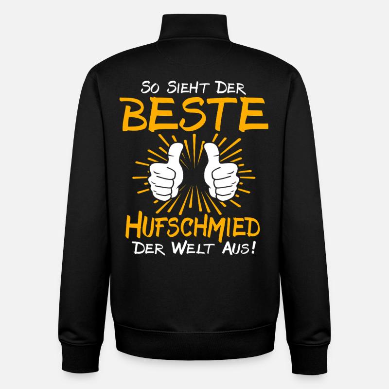 Hufschmied Geschenkidee - Unisex Organic Zip Sweatshirt von Stanley/Stella - Schwarz