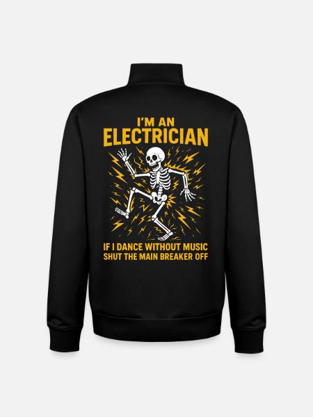 Master electrician - I am an electrician - Unisex Organic Zip Sweatshirt by Stanley/Stella - black