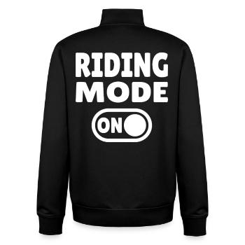 Mode Équitation ACTIVÉ – Sport Équestre - Sweat zippé unisexe en coton bio Stanley/Stella - noir - Dos - AI Model Male 185 light (185cm)