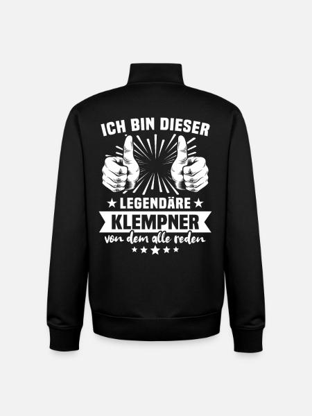 Plumber legend - Unisex Organic Zip Sweatshirt by Stanley/Stella - black