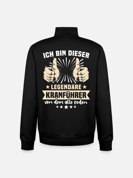 Crane Operator Sayings - Unisex Organic Zip Sweatshirt by Stanley/Stella - black