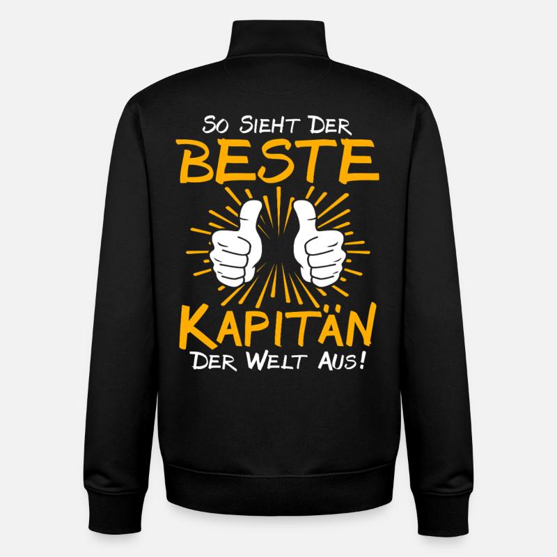 Captain Gift Idea - Unisex Organic Zip Sweatshirt by Stanley/Stella - black