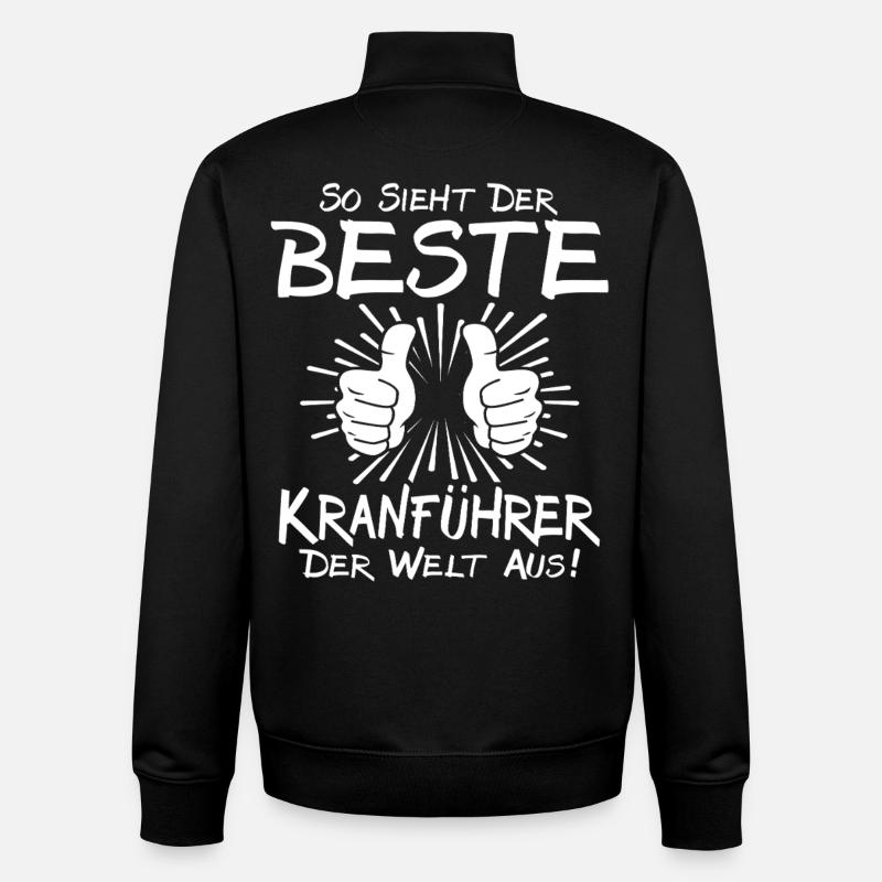 Best Crane Operator - Unisex Organic Zip Sweatshirt by Stanley/Stella - black