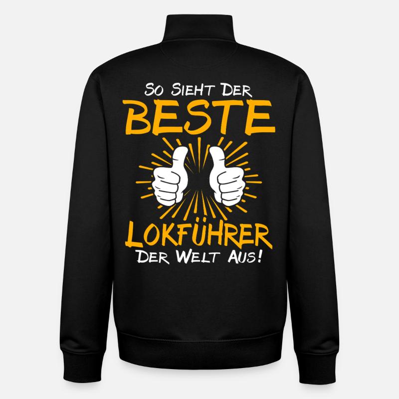 Lokführer Geschenkidee - Unisex Organic Zip Sweatshirt von Stanley/Stella - Schwarz