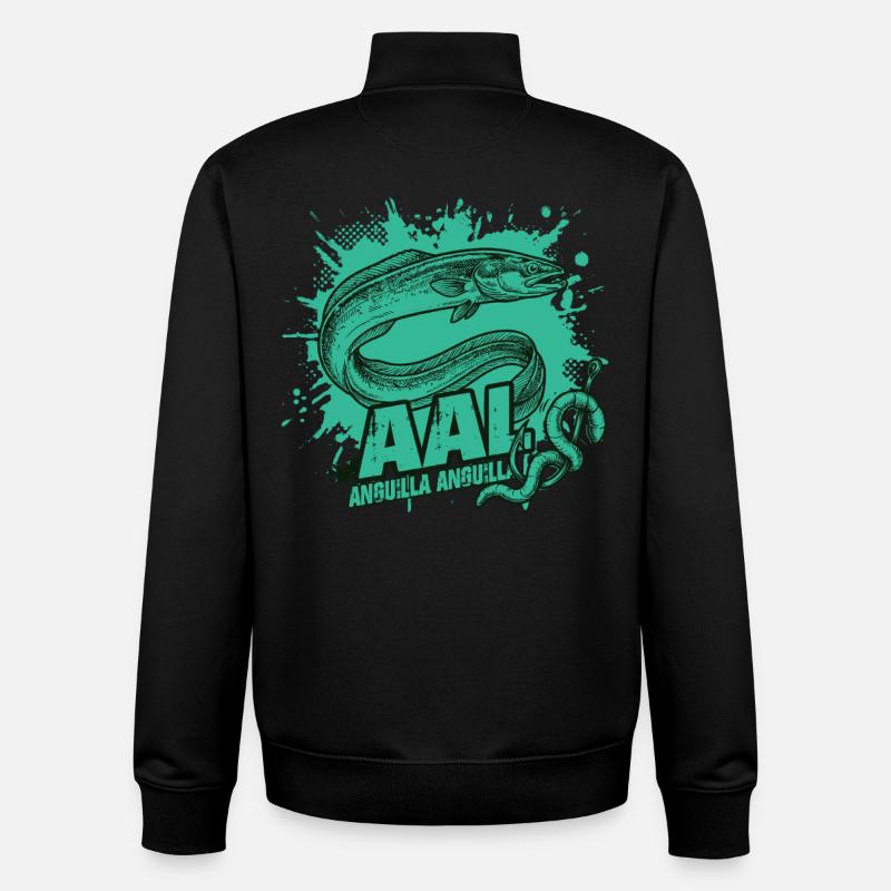 Anguille – La Chasseur de la Nuit - Sweat zippé unisexe en coton bio Stanley/Stella - noir