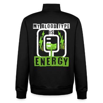 Energy Drink - Unisex Organic Zip Sweatshirt von Stanley/Stella - Schwarz - Hinten - AI Model Male 185 light (185cm)