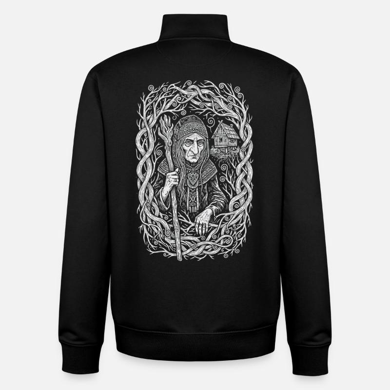 Baba Yaga Slawischer Wald Hexenkunst - Unisex Organic Zip Sweatshirt von Stanley/Stella - Schwarz