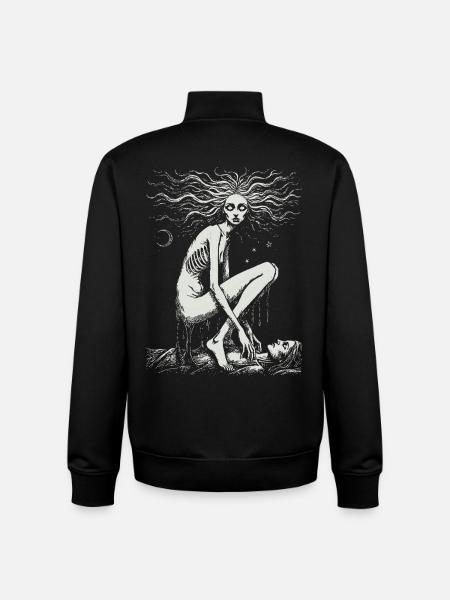 Zmora Slavisk Nattdemon Folkskräck - Unisex sweatshirt med dragkedja i ekologisk bomull Stanley/Stella - svart