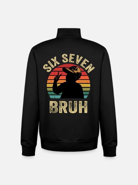SixSeven Broth Retro Silhouette - Unisex Organic Zip Sweatshirt by Stanley/Stella - black
